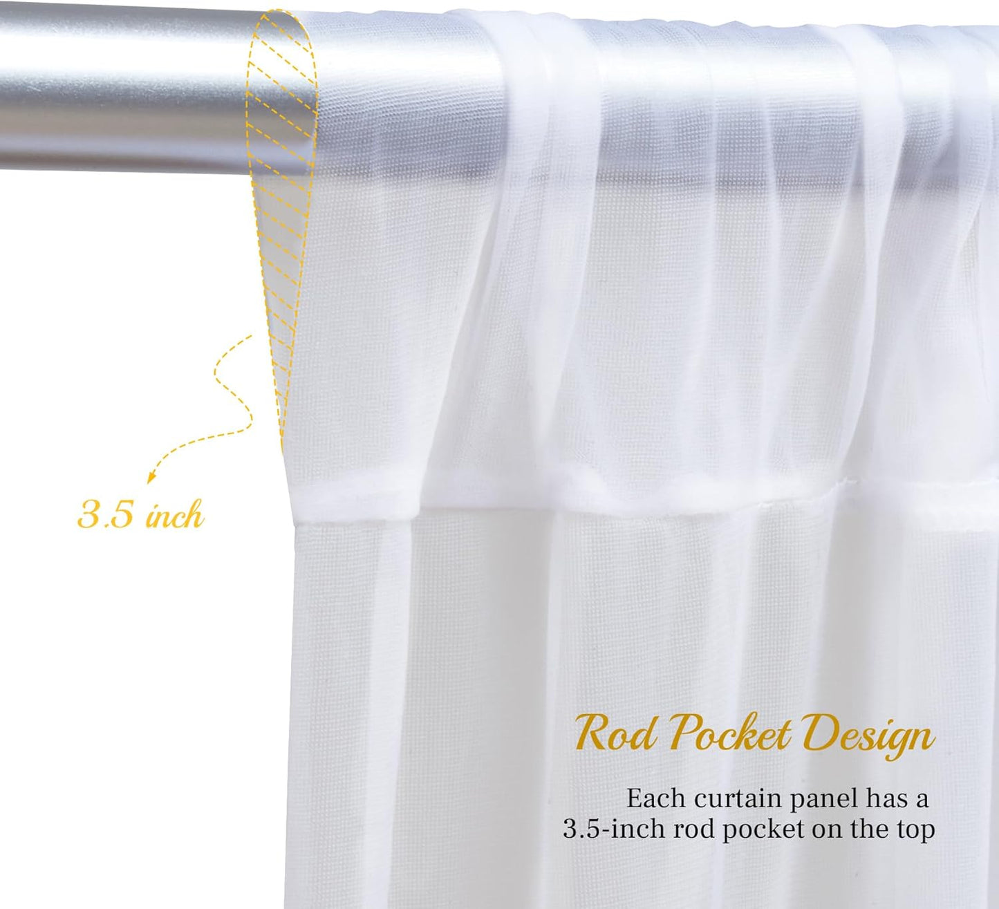 10ft X 10ft White Tulle Backdrop Curtain for Parites, Sheer Backdrop Curtains Fabric Drapes for Wedding Ceremony Arch Party Stage Decorations