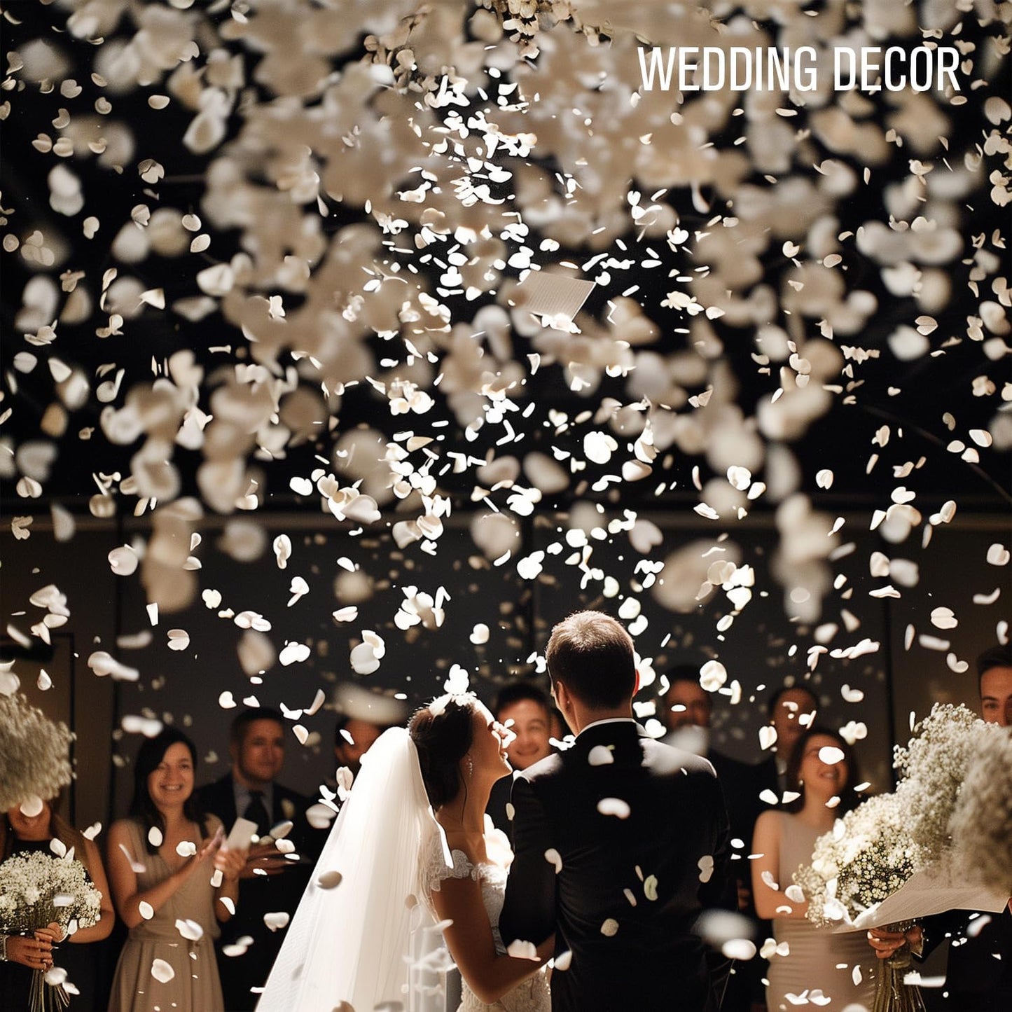 Rosaura Real Preserved Rose Petals 50g(1.75oz) for Wedding Decor, Romantic Nights - Includes Bonus Lucky Surprise Pack! (White)