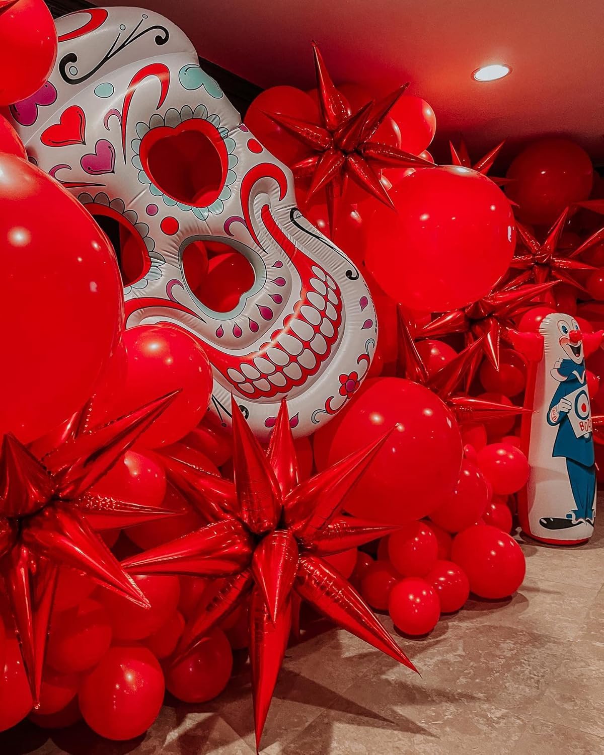 3pcs 26inch 3D Explosion Star foil balloon, christmas day red Foil Cone star burst Balloons for Birthday Wedding New Year Party Event