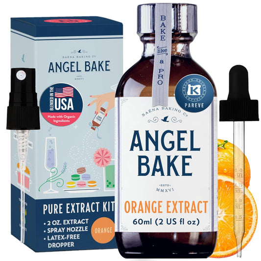 Pure Valencia Orange Extract 5X for Baking and Mixology - Culinary Aromatics, Kosher, Keto Friendly, Vegan, Gluten-Free Flavoring for Cooking, Desserts & Drinks (2 Oz Extract w/ Latex-Free Dropper)