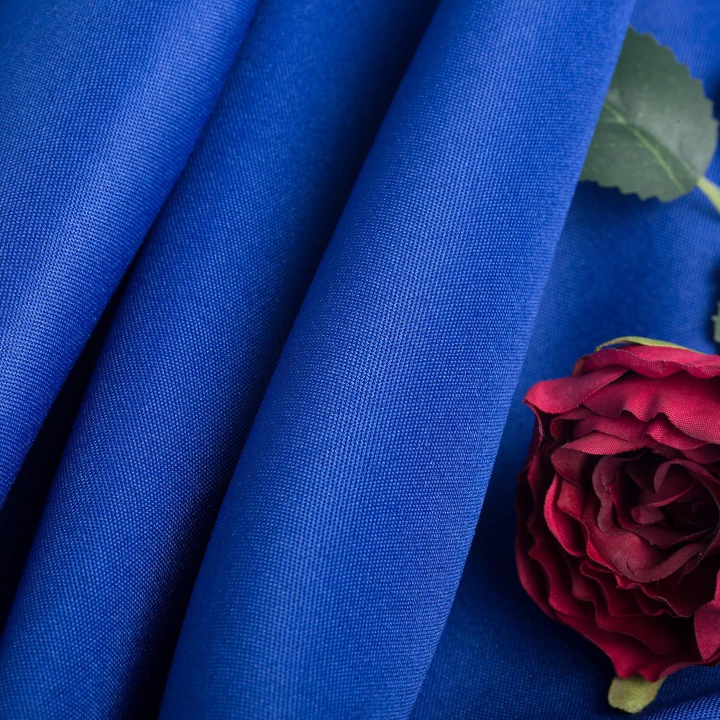 Ascoza 2pack 108 Inch Royal Blue Round Tablecloth in Washable Polyester Fabric for Wedding/Banquet/Restaurant/Parties