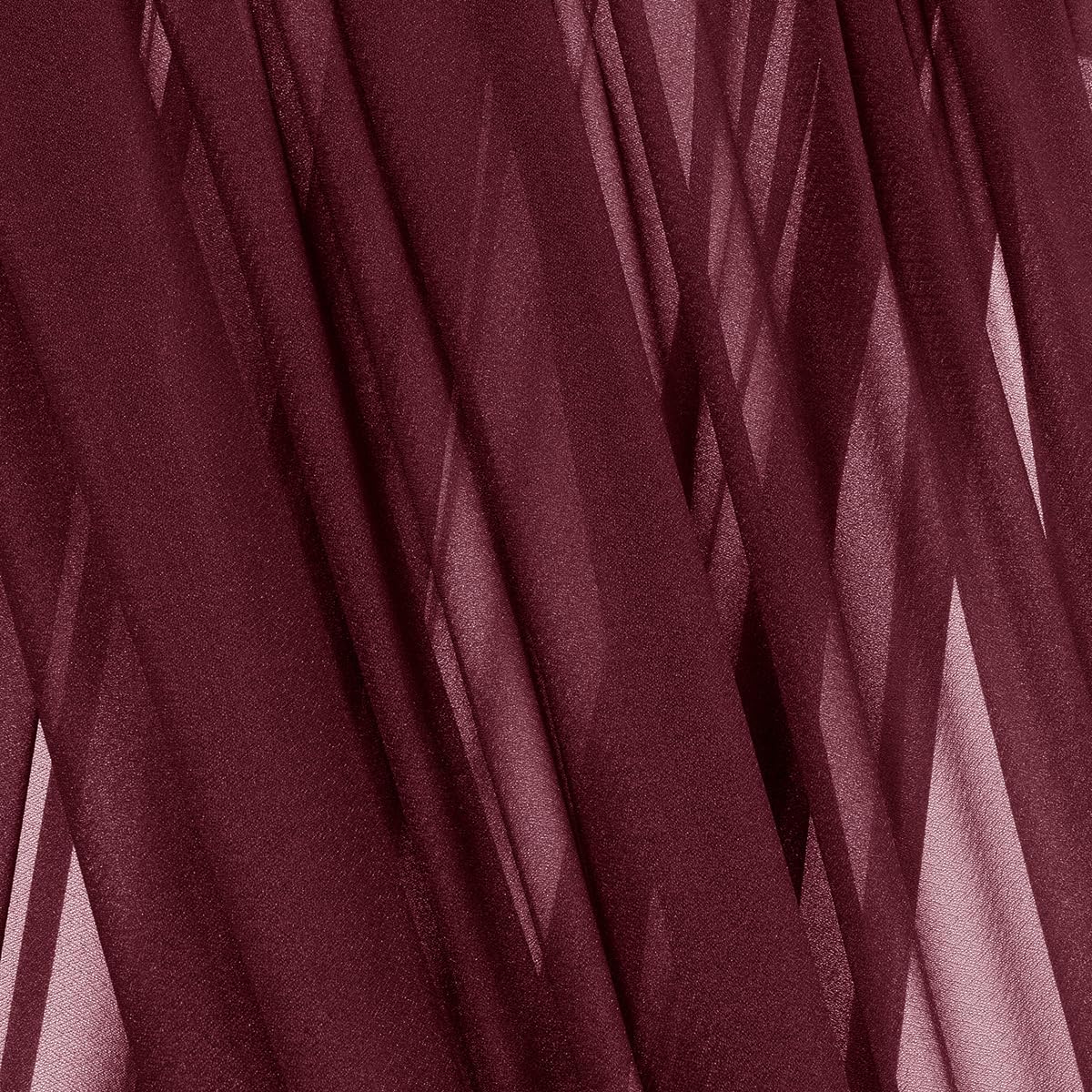 Burgundy Red Fall Elegant Arch Draping Fabric Thankgiving Outdoor 1 Panel 29" × 20Ft Sheer Chiffon Curtain Drapes for Wedding Ceremony Birthday Party Garden Brunch