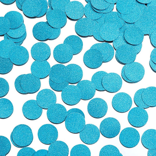 Glitter Blue Confetti Table Decoration for Graduation Birthday Baby Shower Summer Ocean Sea Bachelor Theme Party,1.2 inch in Diameter,200 Counts