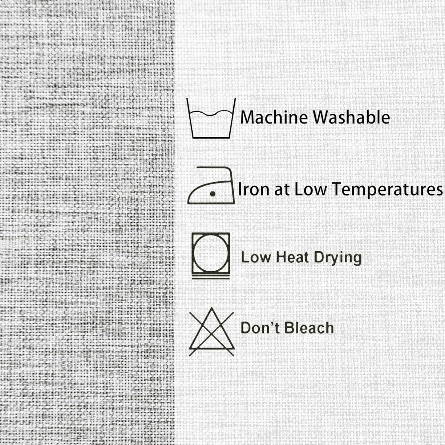 Hiasan Faux Linen Rectangle Tablecloth - Wrinkle and Stain Resistant Washable Table Cloth for Kitchen Dining Room Holiday Table Cover for Dinner, Light Grey, 54 x 80 Inch