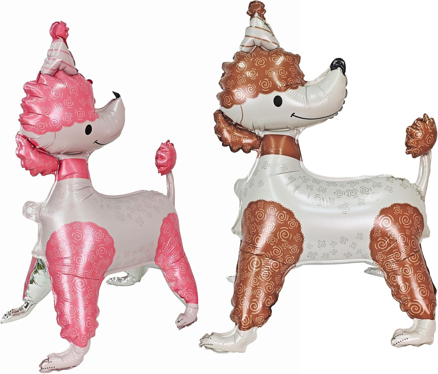2PCS Self Standing Dog Animal Balloons Teddy Dog Cute Pet Puppy Birthday Foil Balloon For Kids Gift Animal Dog Themed Birthday Baby Shower Pet Party Decorations Supplies