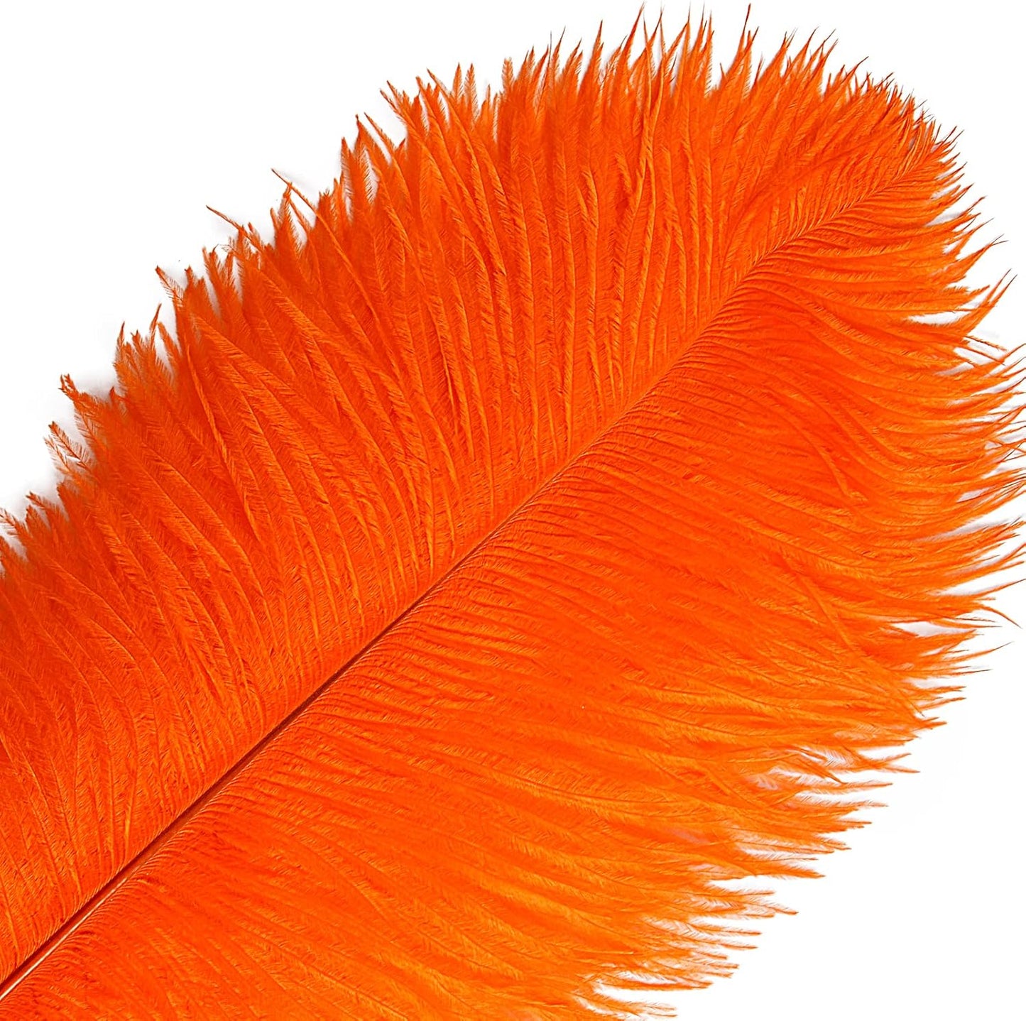 THARAHT Orange Ostrich Feathers 12pcs Large Natural Bulk 16-18Inch 40cm-45cm for Wedding Party Centerpieces Halloween and Home Decoration Feathers