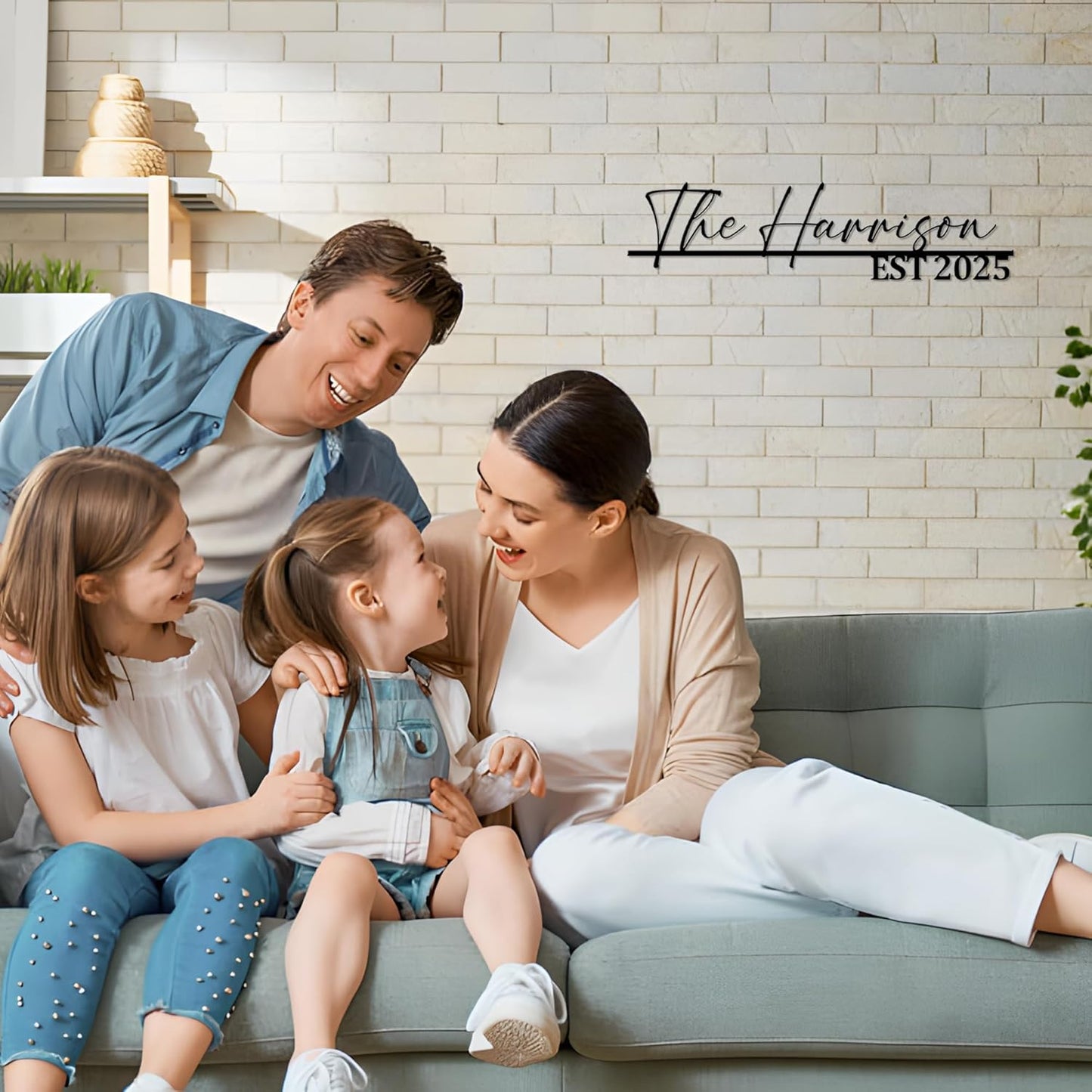 Personalized Family Name Sign, Custom Signs Outdoor Wall Art, Family Last Name Signs, Monogram Metal Sign For Home Outside Decor, Customized Valentines Christmas Wedding Housewarming Gifts