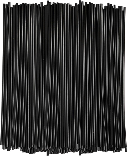Comfy Package [7 Inch - 1000 Count] Black Coffee Drink Stirrers & Cocktail Straws - Disposable Plastic Sip Stir Sticks for Hot & Cold Beverages