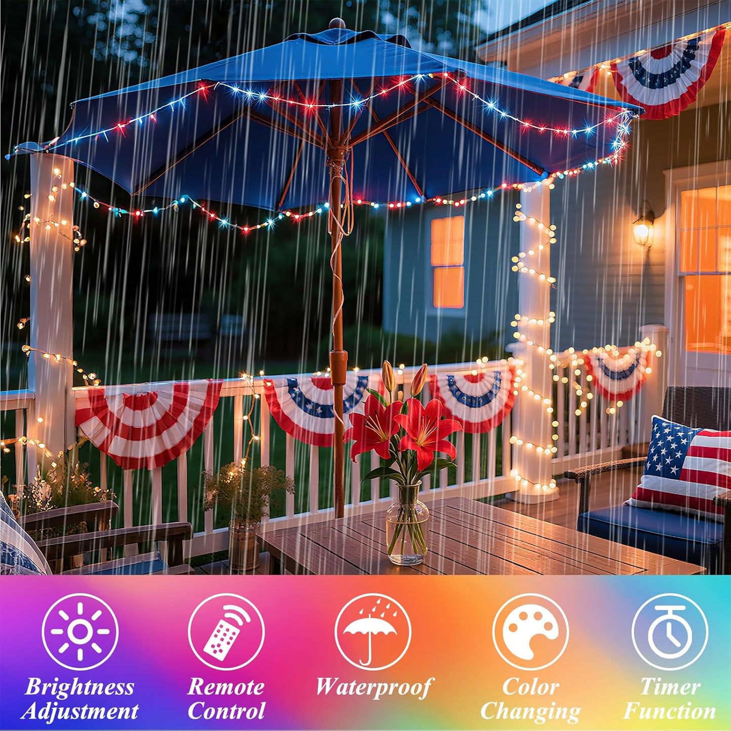 200 LED Christmas Fairy Lights Color Changing, 66 FT 35 Colors Halloween String Lights with Remote, Purple Orange LED Fairy Lights for Bedroom Halloween Xmas Wedding Home Party Indoor Decor