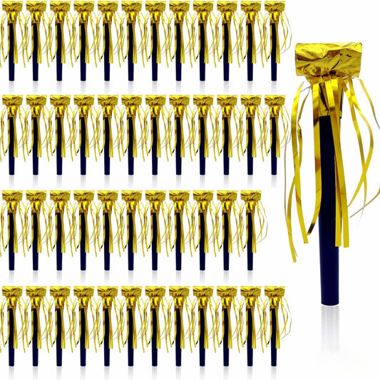 48 Pieces Party Squawkers Christmas Party Blowers Noise Makers for New Year Party Favor Supplies, Gold