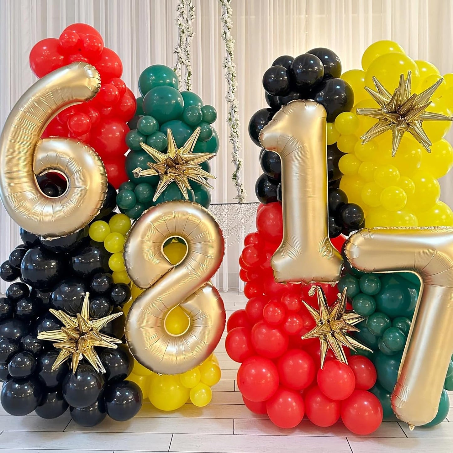 110pcs Red Balloons 12 Inch Bright Red Latex Balloon Garland Arch Kit for Birthday Baby Shower Anniversary Graduation Wedding Party Decorations