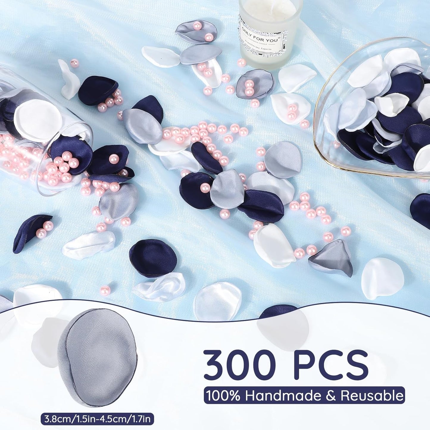 Suream 300 Pcs Silk Rose Petals, Artificial Flower Petals for Wedding Decor, Flower Girl Scatter Petals for Wedding Accessories, Birthday Party Anniversary Ceremony Home Table Centerpieces Decoration