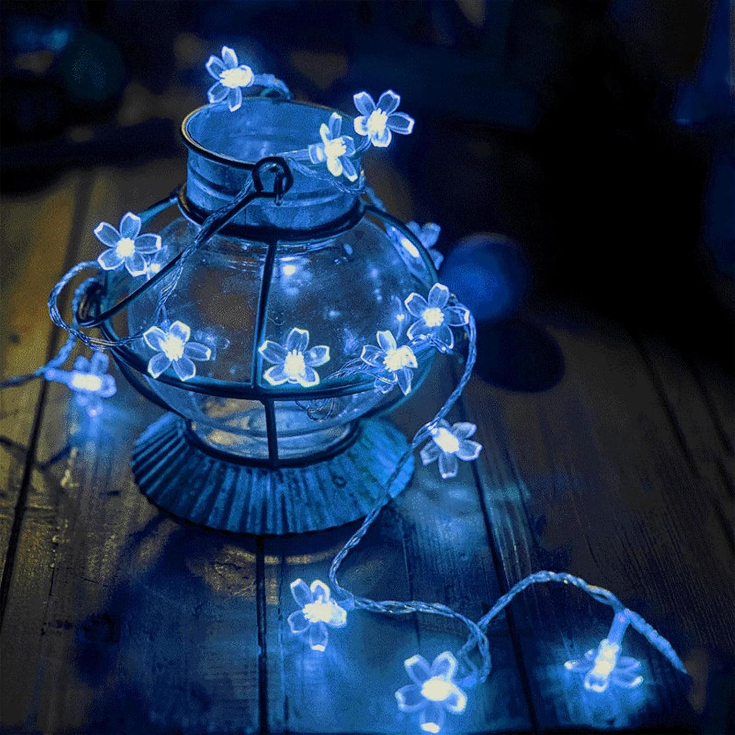 100 LED Light Up Flowers String Lights for Bedroom Romantic Decor, Plug in Fairy Cherry Blossom Tree Wall Hanging Indoor DIY Decorations for Christmas Easter Valentines Day Proposal Birthday