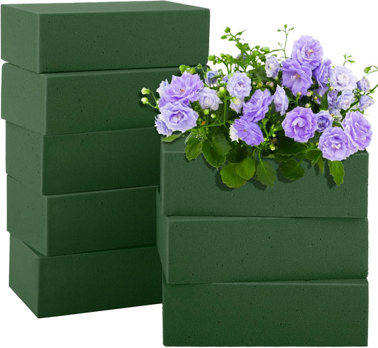 8 Packs Floral Foam Blocks Wet & Dry Floral Foam Bricks 5.5x3.1x1.8 Inch Flower Arranging Kit for Fresh and Artificial Flowers Florist Foam Blocks for Wedding Home Decor