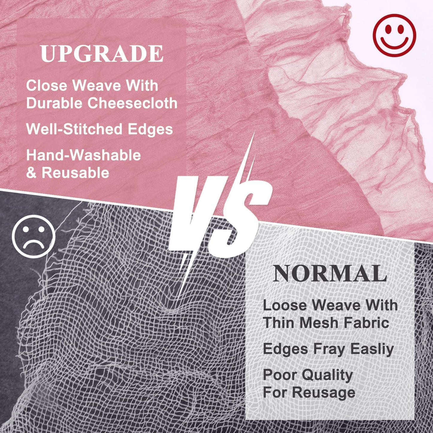 Asee'm 3pcs Cheesecloth Table Runner 120 Inches Long Pink Boho Gauze Cheese Cloth Runner 10FT Rustic Sheer Table Runners for Christmas Wedding Party Baby Shower Spring Easter Decoration