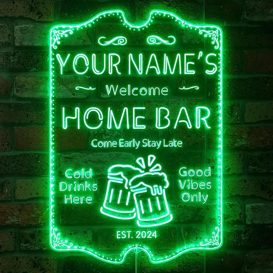 ADVPRO Personalized Your Name Home Bar RGB Dynamic Glam LED Sign - Cut-to-Edge Shape - Smart 3D Decoration - Multicolor Signage st06s86-fnd-p11a-tm-c