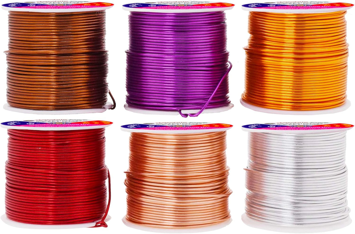 Mandala Crafts 16 Gauge Anodized Aluminum Craft Wire for Jewelry Making – 390 FT Colored Flexible Silver Copper Purple Gold Brown Red Wire - Bendable for Bonsai Armature Crafting Sculpting