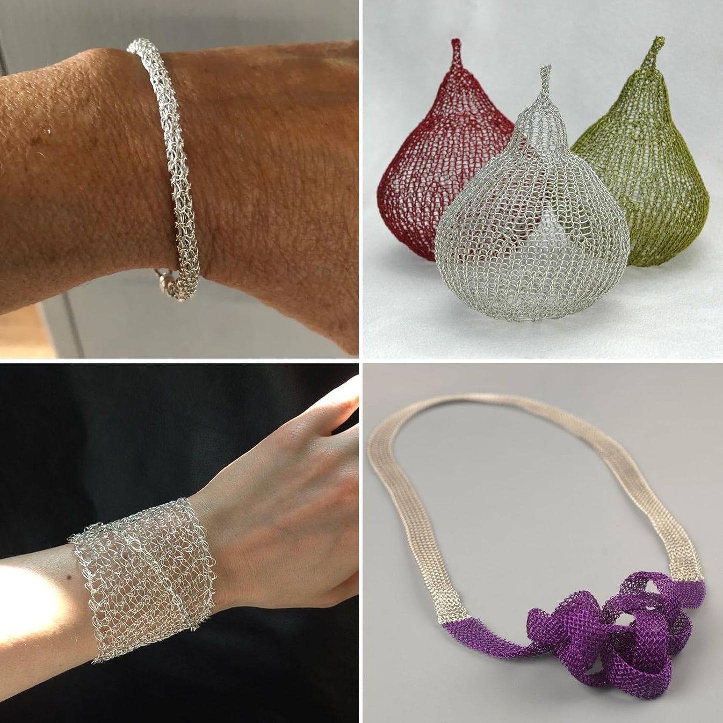 262FT Jewelry Wire 24 Gauge Tarnish-Resistant Copper Beading Wires Roll Bulk for DIY Crafts Jewelry Making, Silver Wire