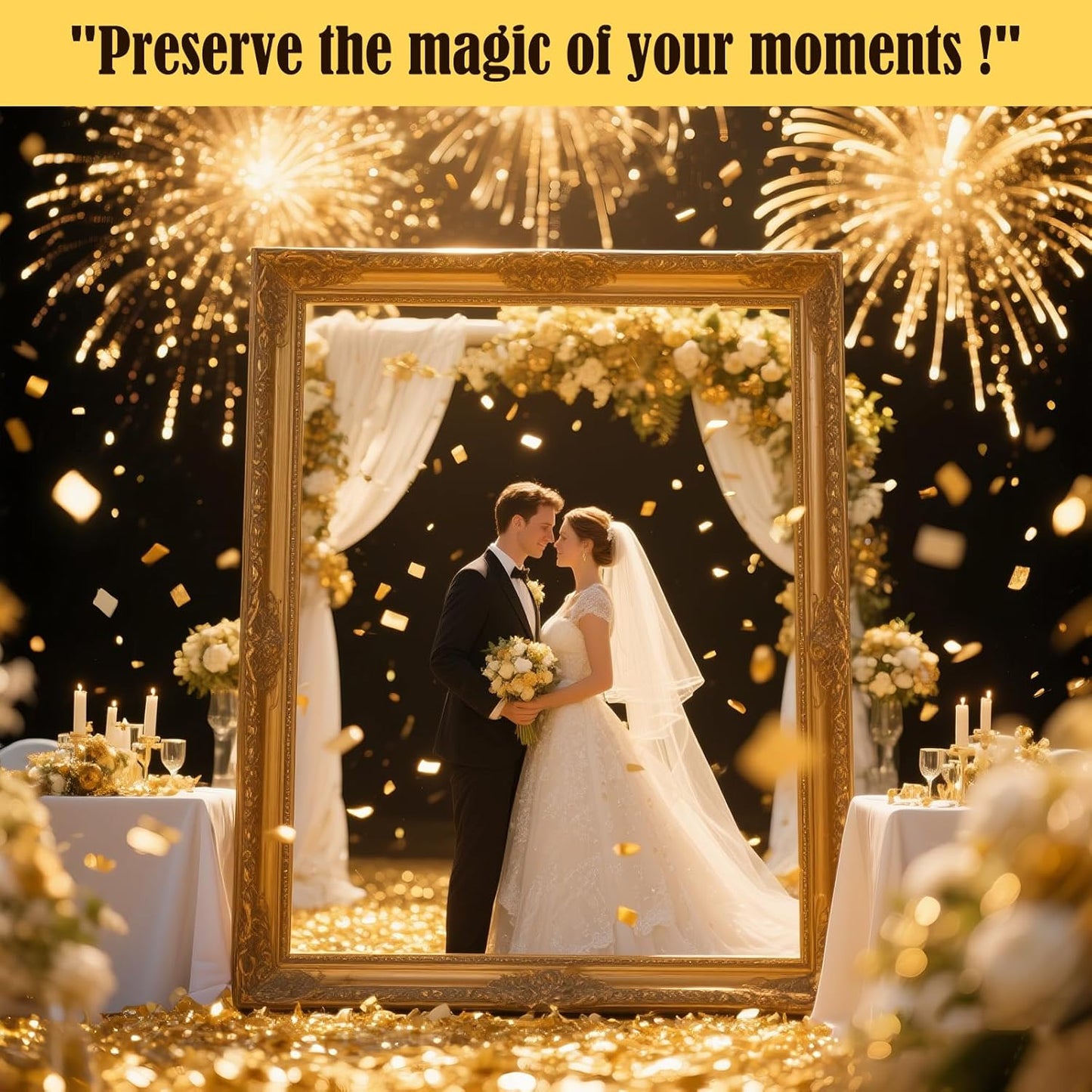 12 Inch Confetti Cannons – 5-Pack Gold Confetti Poppers for Graduation, Birthday, and New Year’s Eve Parties – Perfect Party Poppers for Memorable Moments!