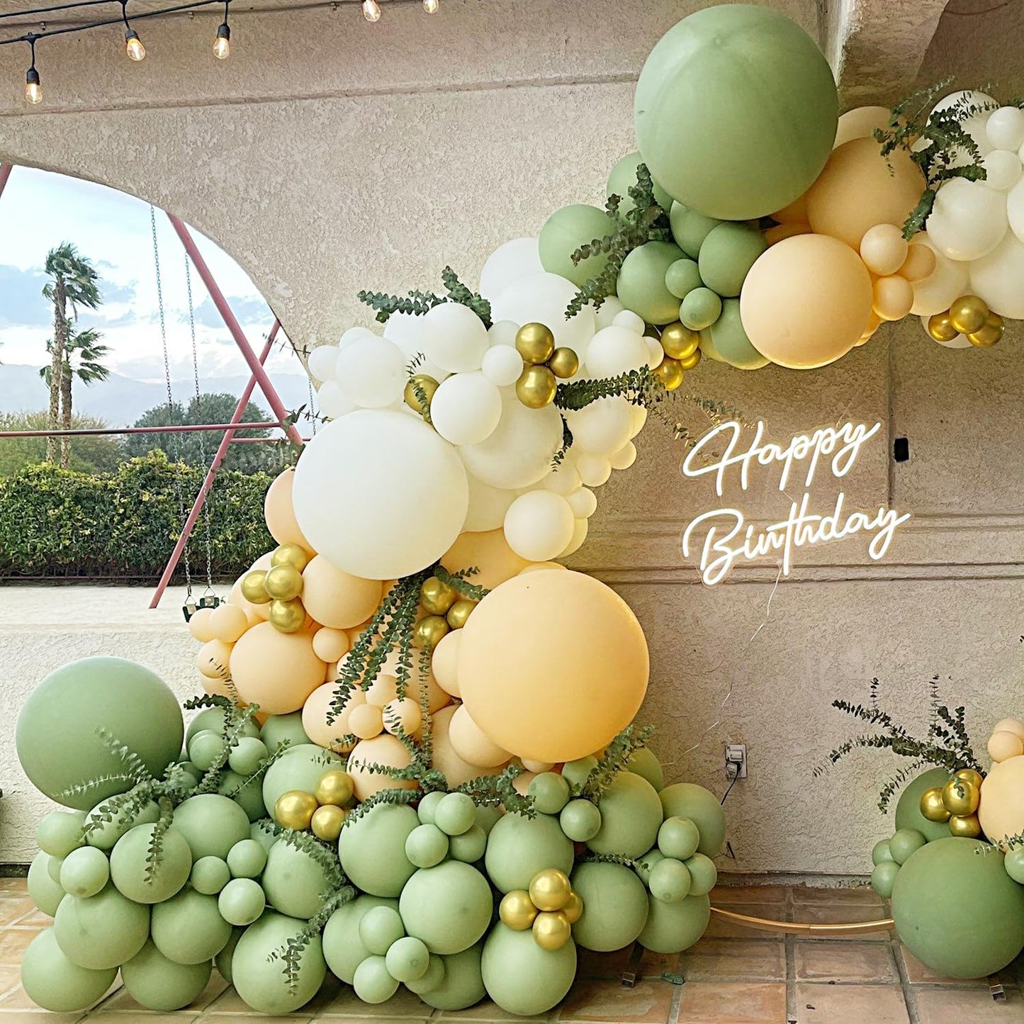 110pcs Sage Green Balloons 12 Inch Green Latex Balloon Garland Arch Kit for Birthday Baby Shower Anniversary Graduation Wedding Party Decorations