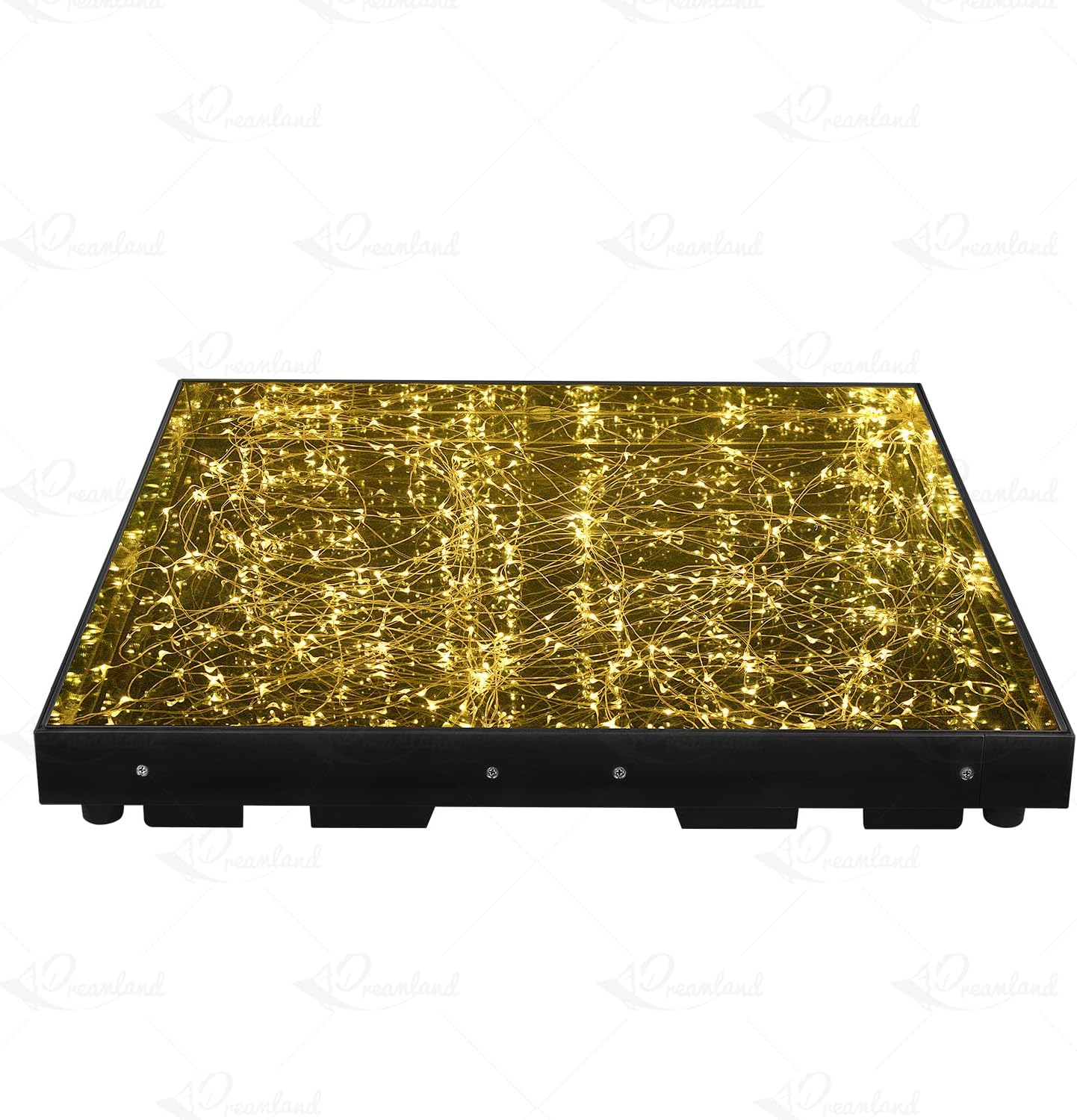 3D Mirror Gold Led Dance Floor Nightclub Decoration with Flight Case Wedding Party Dancing Floor 50x50cm Per Panel 25pcs