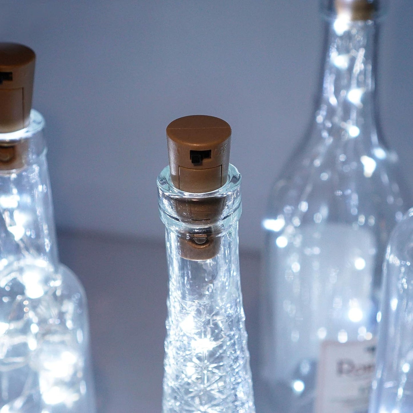 Wine Bottle Lights with Cork, Battery Operated 20 LED Cork Shape Silver Wire Colorful Fairy Mini String Lights(No Bottles) for DIY, Party, Decor, Christmas, Halloween,Wedding (6, Cool White)