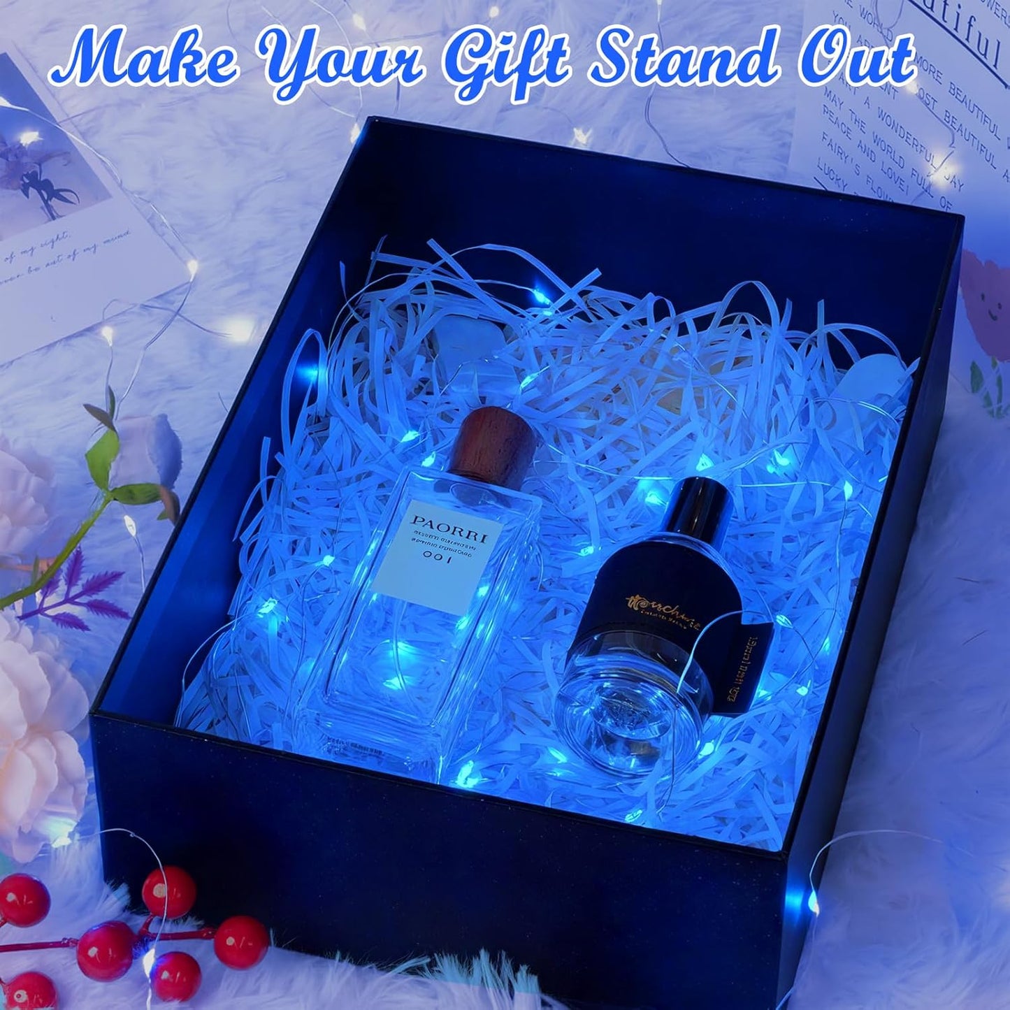 Lakumu 12 Pack Fairy Lights Battery Operated -7FT 20LED String Lights Silver Wire Firefly Starry Lights for DIY Christmas Decorations Mason Jar Wedding Party Centerpiece Table Decor, Blue