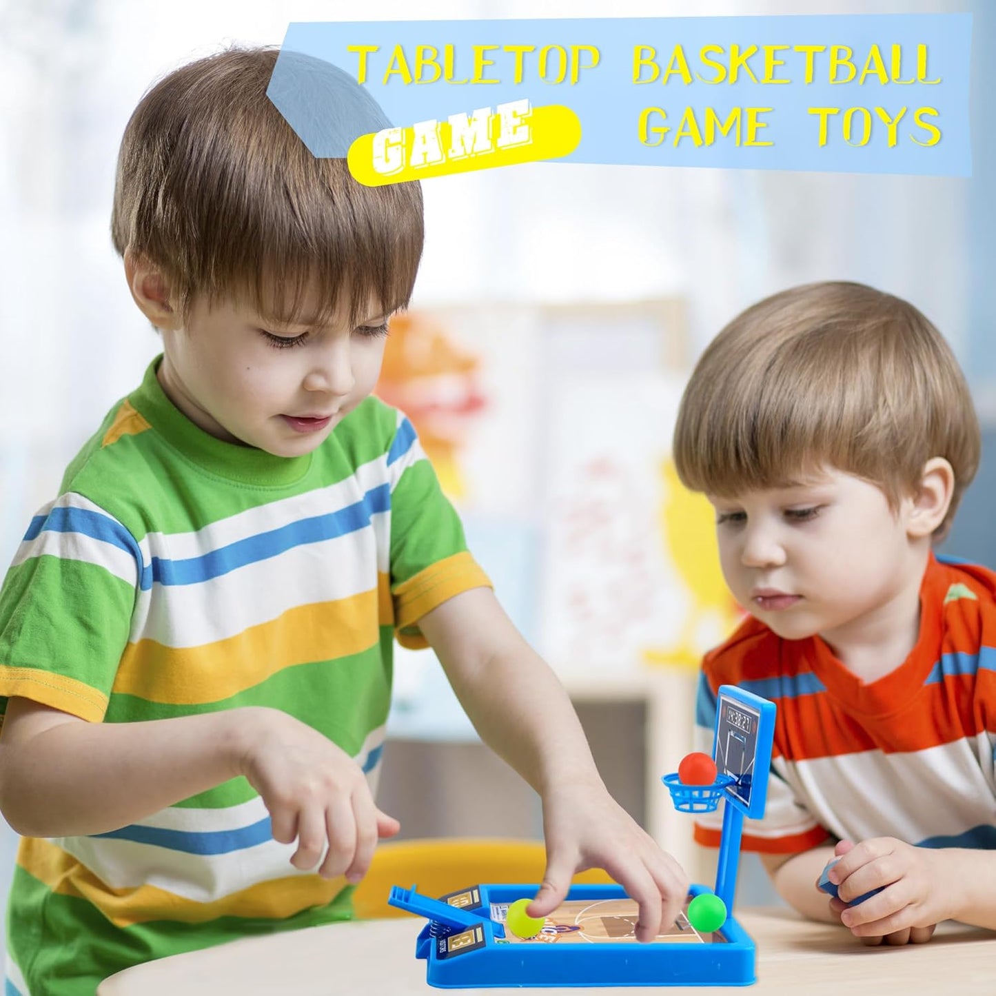 12 Pack Mini Basketball Game Toys Tabletop Basketball Game Desktop Basketball Shooting Game for Kids Goodie Bag Stuffers Party Favors Birthday Gifts, 2 Colors