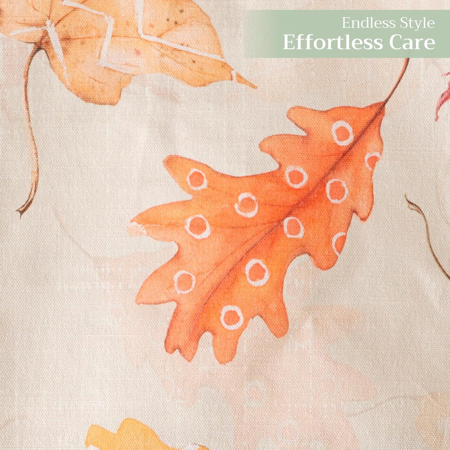 Maison d' Hermine Table Runner 100% Cotton Single Layer Table Runners 108 inches Long for Thanksgiving Christmas Decorations Home Kitchen Dining Party Wedding (Colours of Autumn, 14.5" x 108")