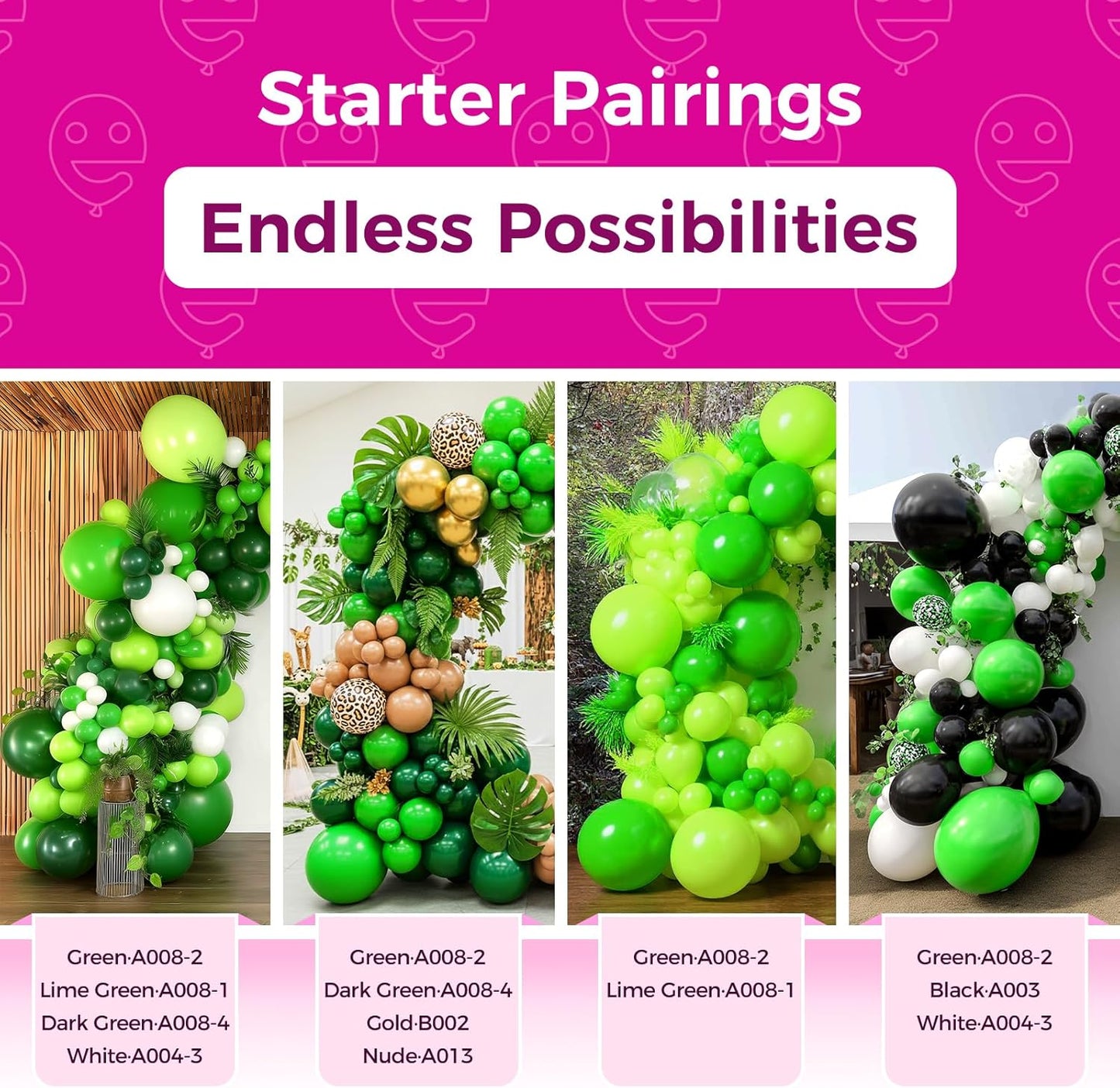 Bezente Green Balloons Latex Party Balloons - 150 Pack 5 inch Matte Small Light Green Helium Balloons for Birthday Bridal Shower Christmas Jungle Safari Theme Party Decorations