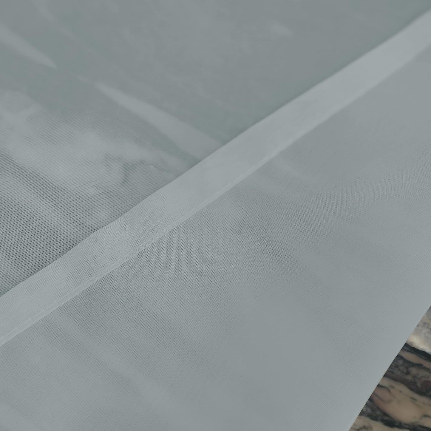 Window Light Gray Sheer Curtains 145 Inches Long 2 Panels Sheer Curtain Basic Rod Pocket Panel for Bedroom Children Living Room Yard Kitchen (Light Gray, 52" W x 145" L | 2 pcs)