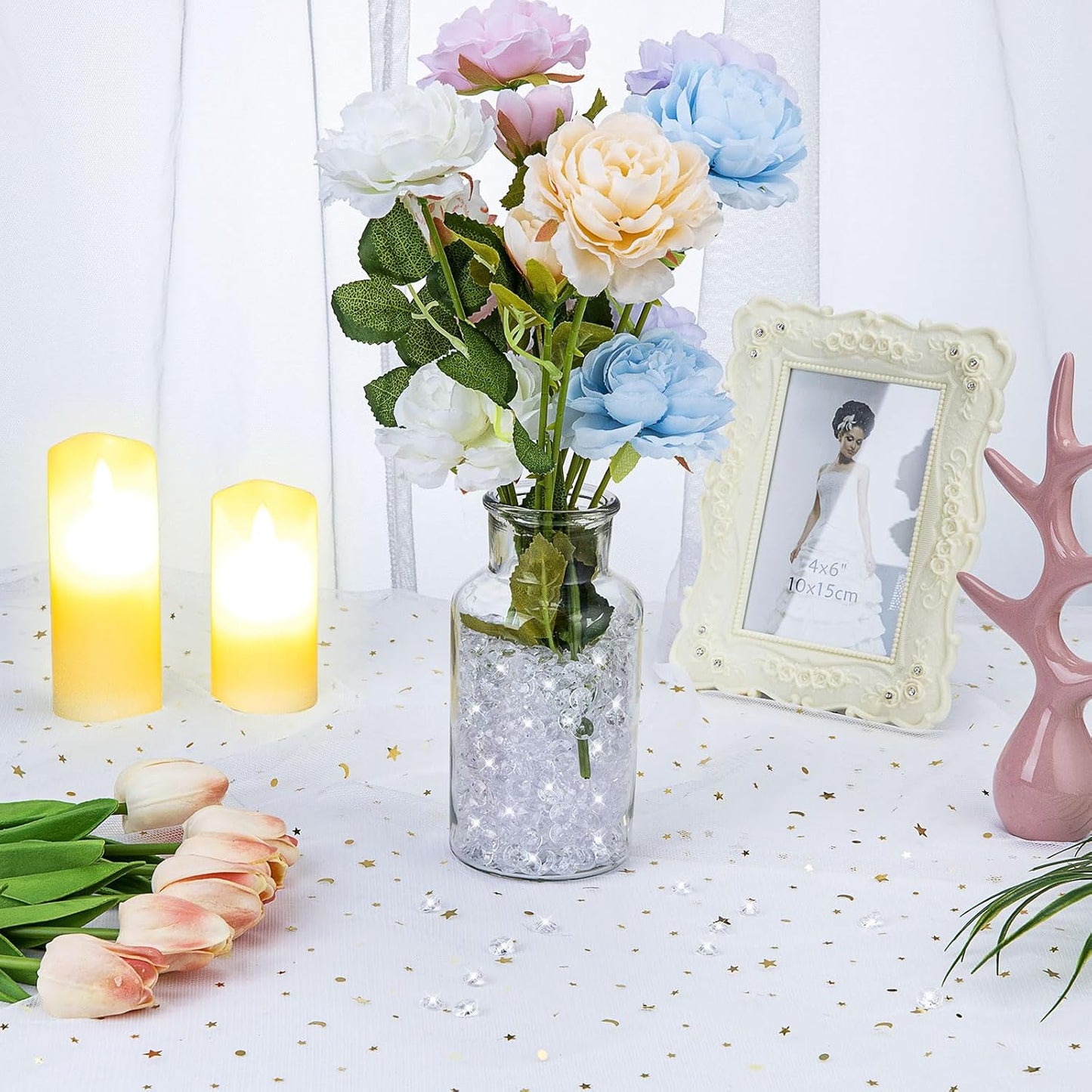 5000 pcs/Pack Wedding Table Scatter Confetti Crystals Acrylic Diamonds 6 mm Rhinestones for Wedding, Bridal Shower, Vase Beads Decorations (6mm, Transparent)