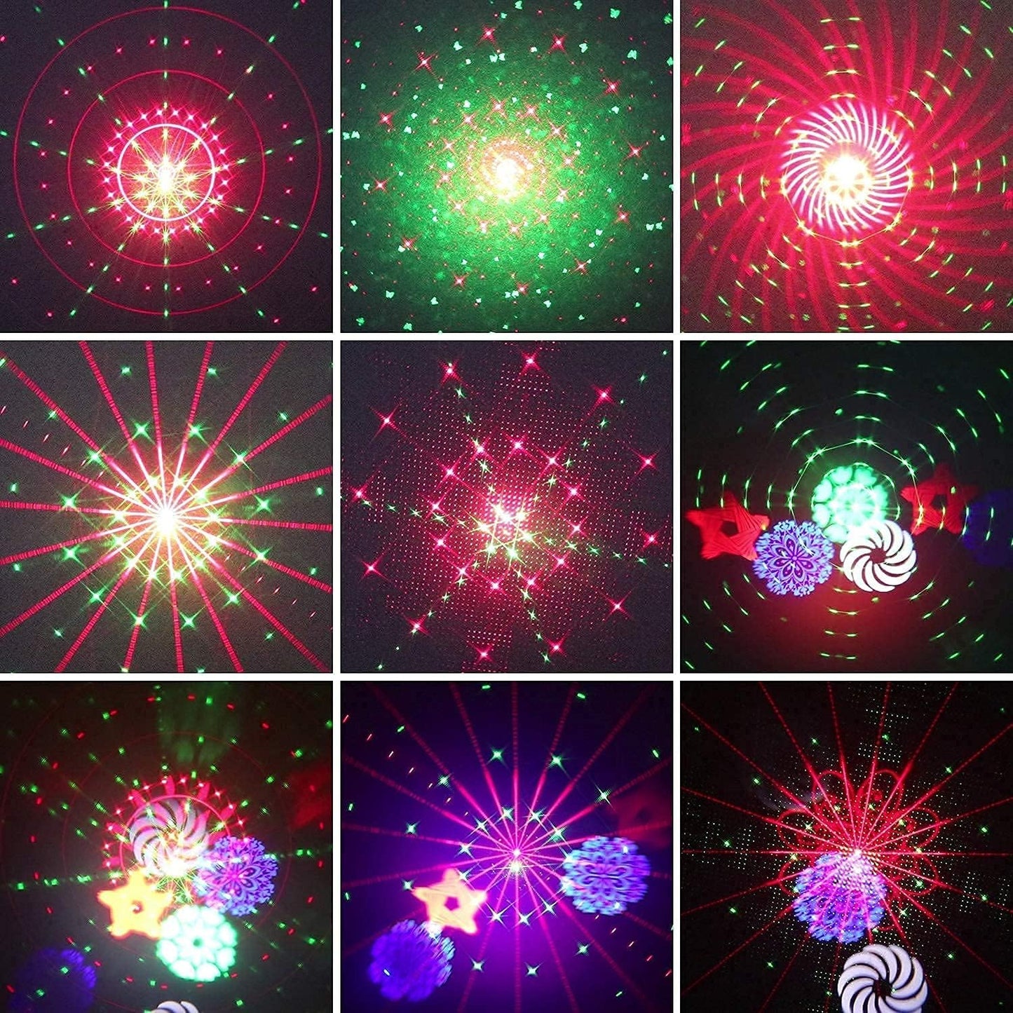 LED Decorative Projector DJ Lights Sound Activated, Stage Disco Halloween Party Light Sync with Music Remote Portable Show for Dance Floor Karaoke Birthday Christmas Wedding