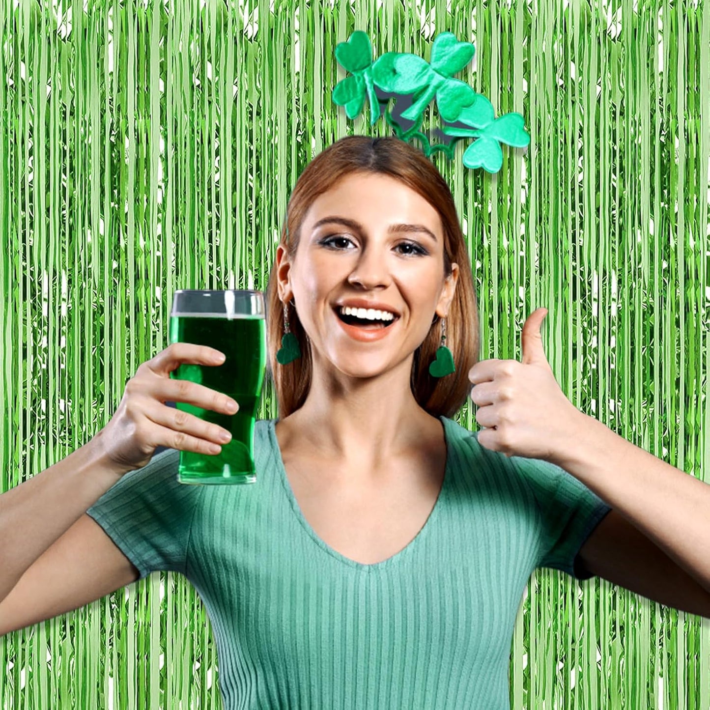 3 Pack Light Purple Foil Fringe Curtain Backdrop, 3.28Ft x 8.2Ft Metallic Tinsel Foil Fringe Streamer Curtains for Photo Booth, Christmas Day, Thanksgiving, Wedding, New Year Party Decorations