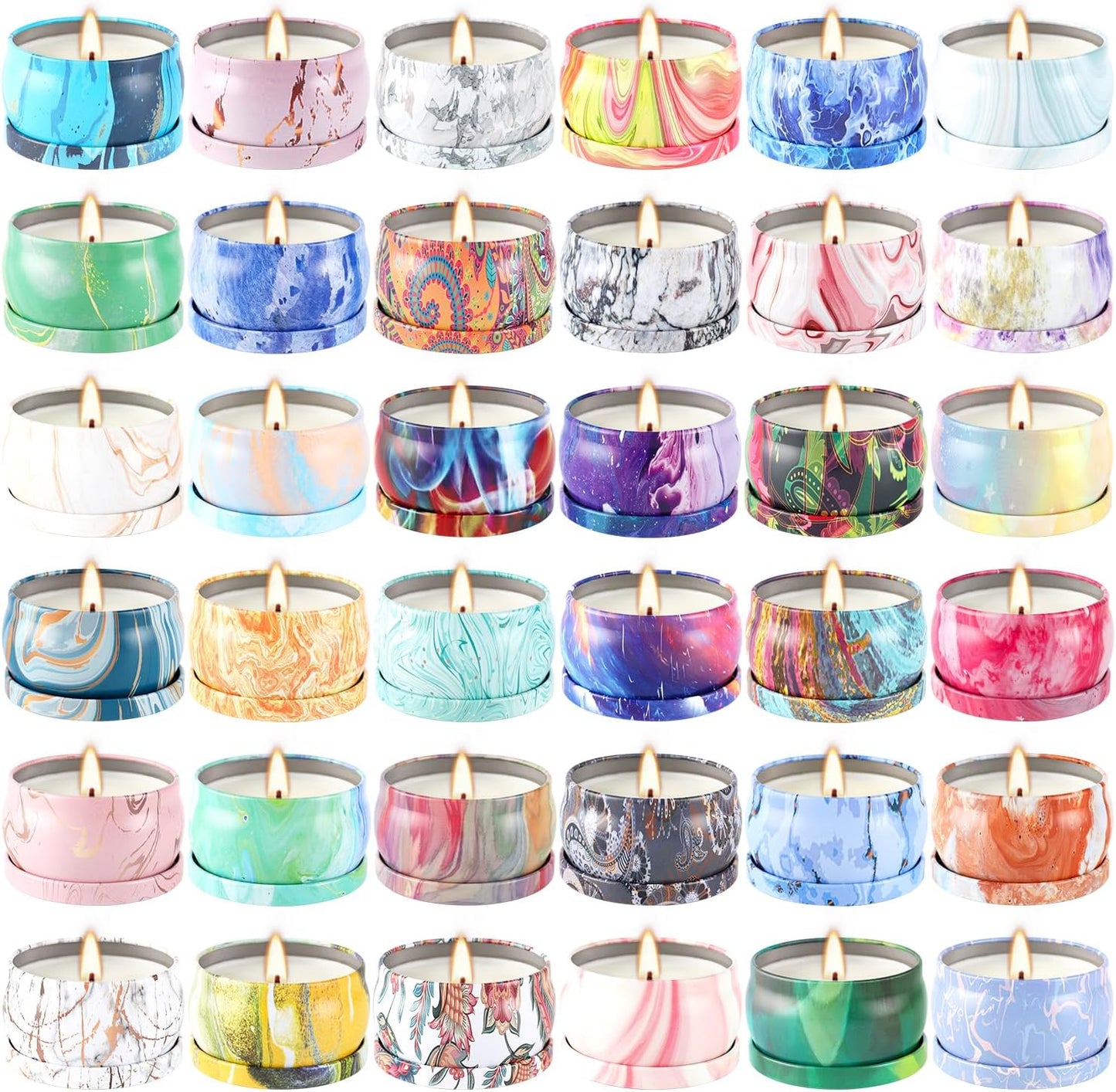 36 Pack Scented Candles Gift Set for Woman, Jar Candle, 2.5 oz Soy Wax Tin Candle-Ideal Gift for Travel Home Décor