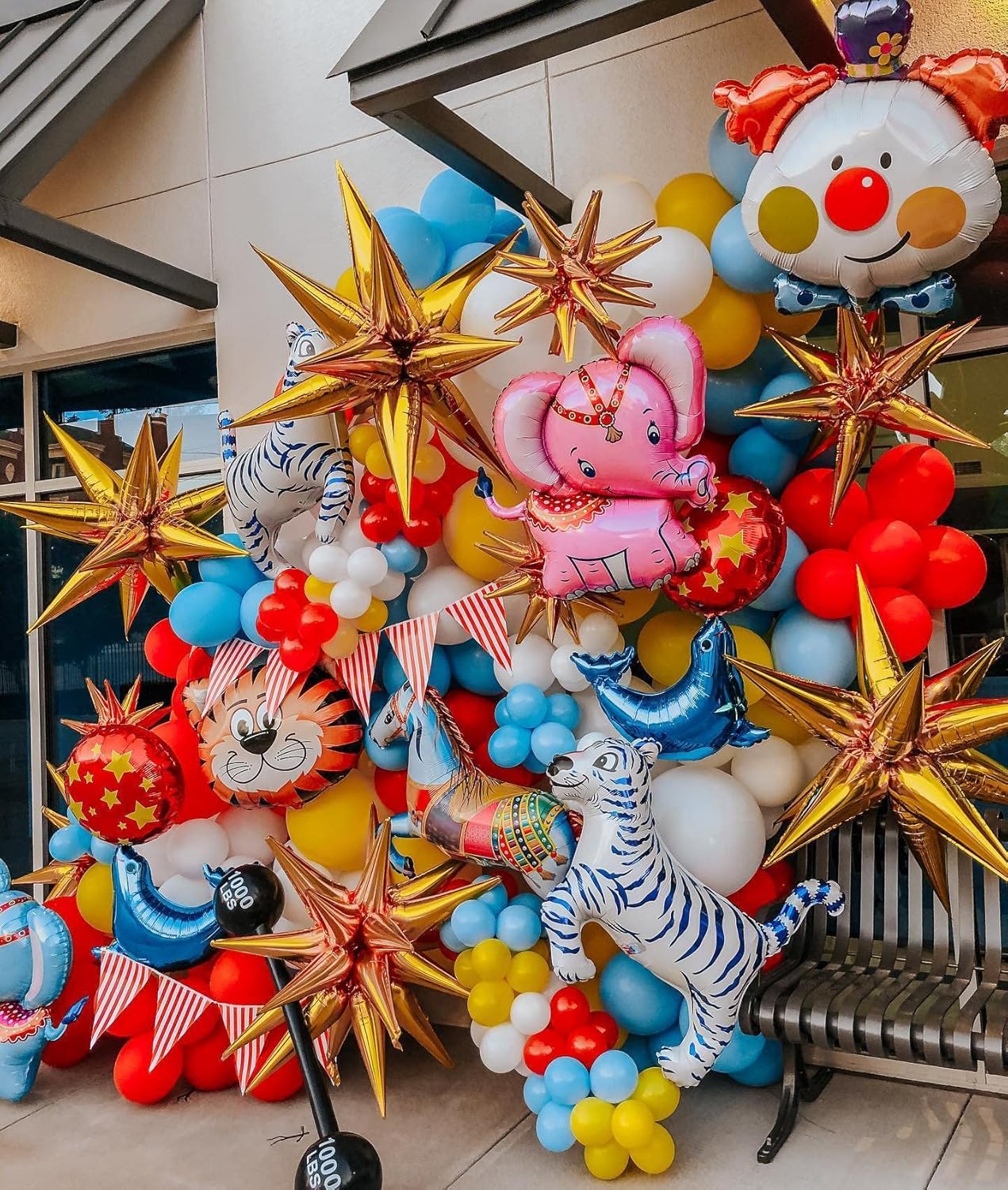 3pcs 26inch 3D Explosion Star foil Balloon, Gold Foil Star Burst Cone Balloons for Birthday Wedding New Year Party Event