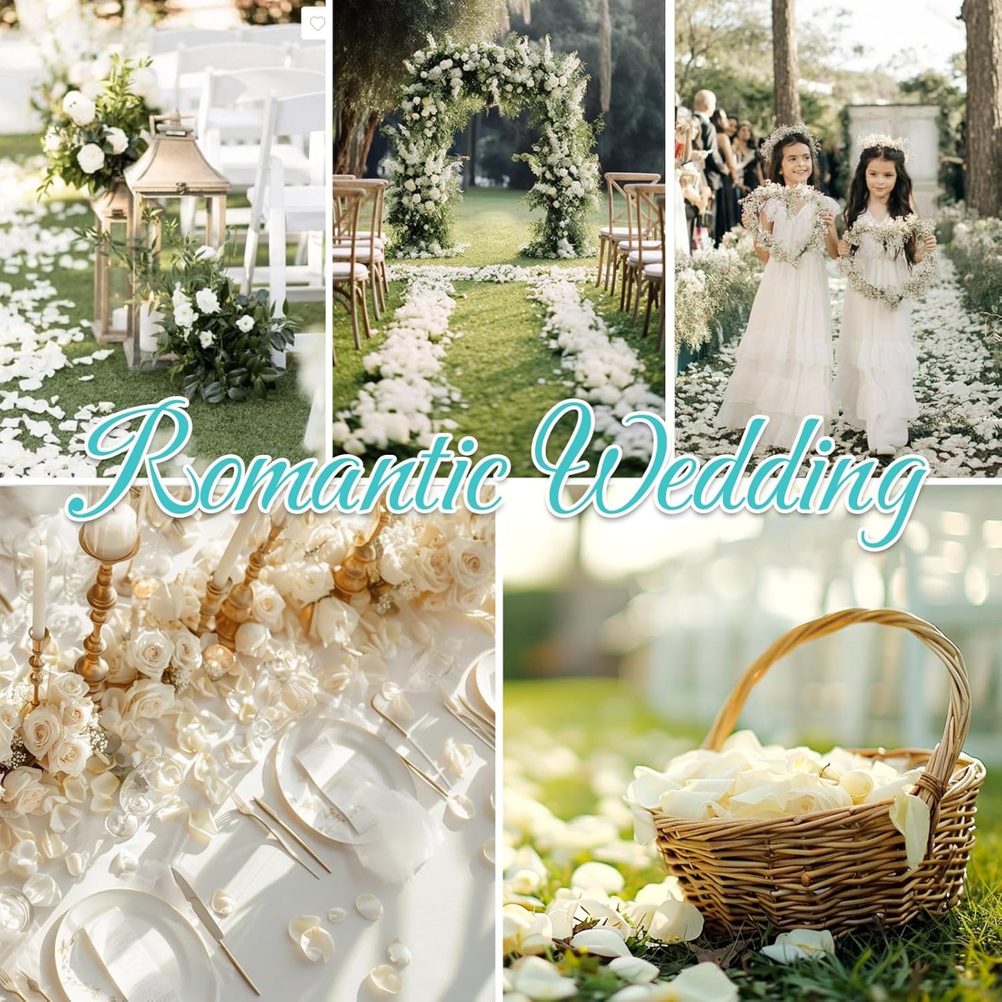 Real Dried Ivory White Rose Petals, Frozen Preserved Petals for, Wedding Party Decorations, Bio Confetti, Table Centerpieces, Bridal Shower, 1.58 oz / 45 g