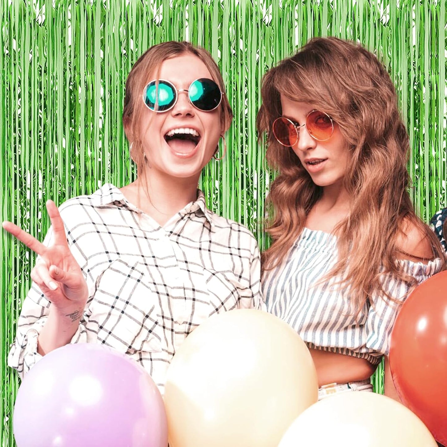 3 Pack Light Purple Foil Fringe Curtain Backdrop, 3.28Ft x 8.2Ft Metallic Tinsel Foil Fringe Streamer Curtains for Photo Booth, Christmas Day, Thanksgiving, Wedding, New Year Party Decorations