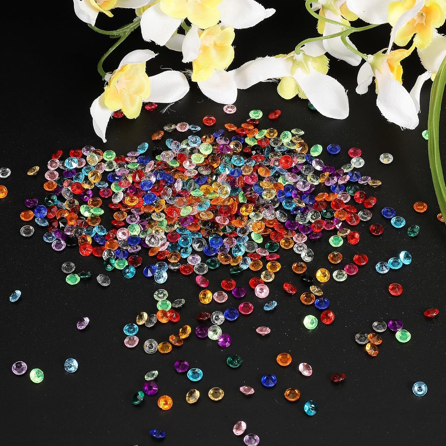 PATIKIL 10000 Pcs Wedding Table Scatter Confetti Crystals 4.5mm Acrylic Diamonds Vase Fillers Gems for Table Centerpiece Decorations Party Vase Beads, Light Purple
