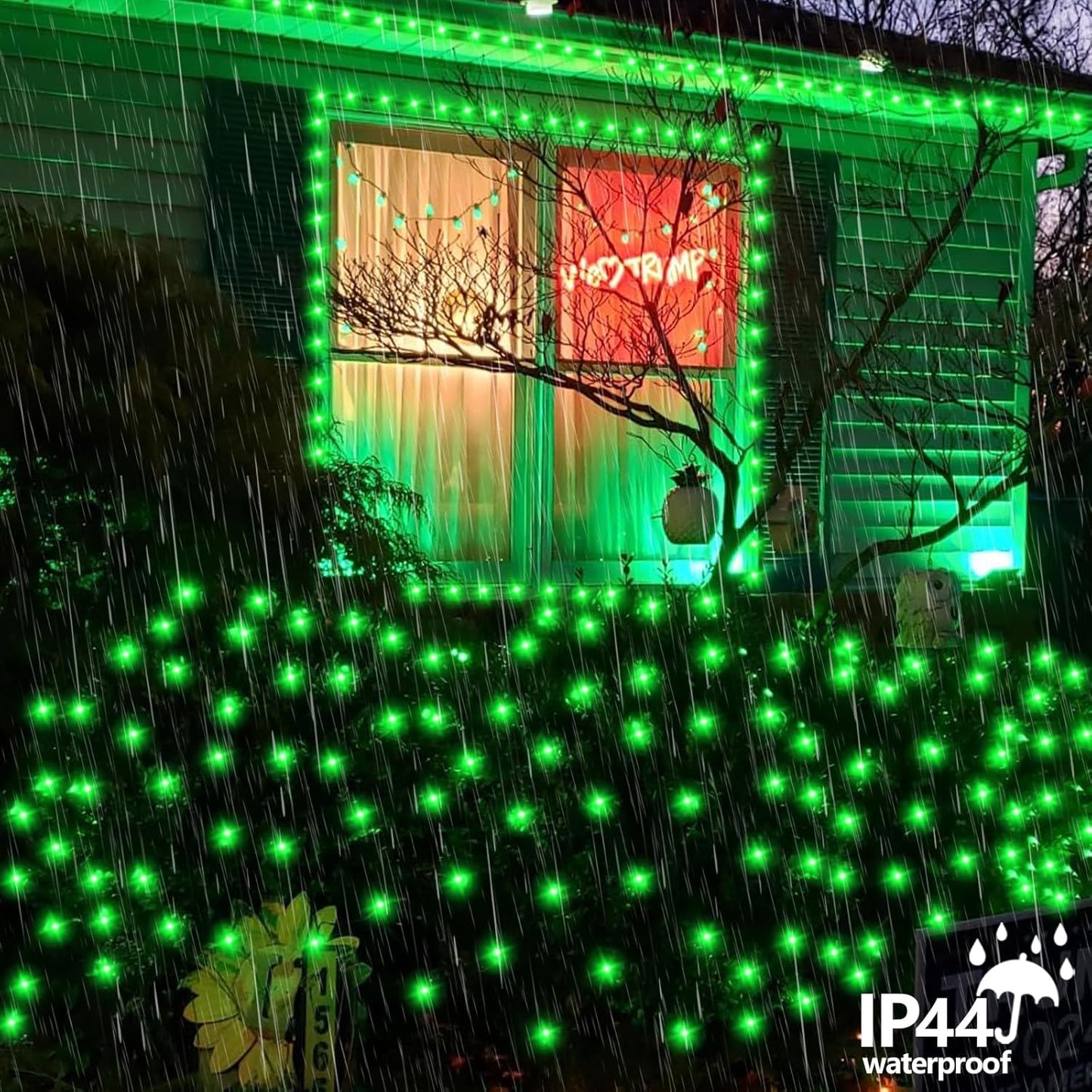 YEGUO 165ft 500 LED Halloween Lights Outdoor Waterproof, 8 Modes Green String Lights Plug in, Green Wire Christmas Lights Indoor with Timer Memory