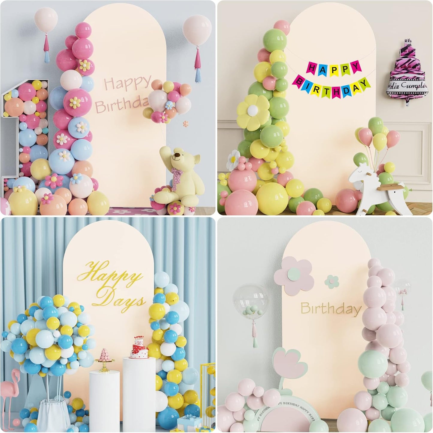 Wokceer 6 FT Wedding Arch Backdrop Stand and Arch Cover Metal Arch Stand with Arch Stand Cover for Birthday Party Wedding Ceremony Bridal Baby Shower Event Decor