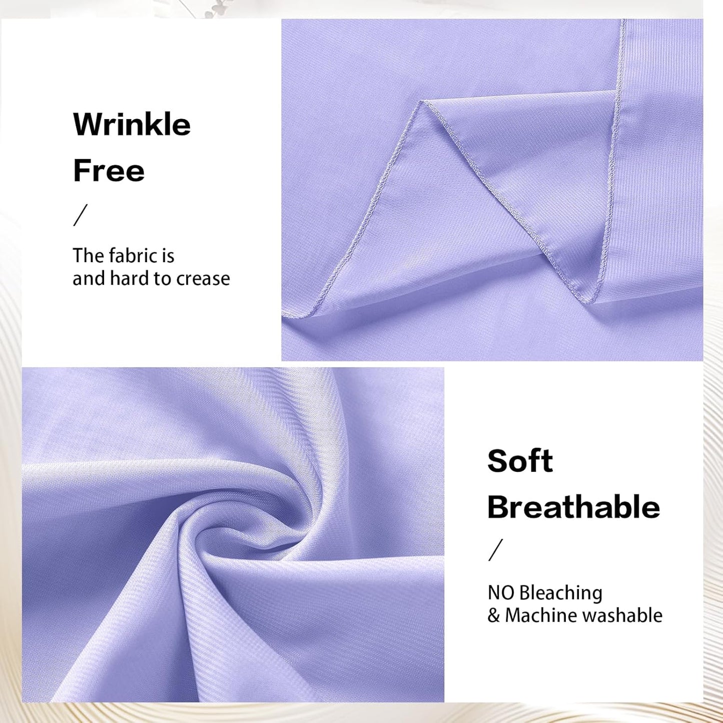 VOK Lavender Wedding Arch Draping Fabric Chiffon Fabric, 29in x 18Ft Sheer Chiffon Outdoor Curtain for Wedding Ceremony Birthday Party Decoration (Lavender,1 Panel)