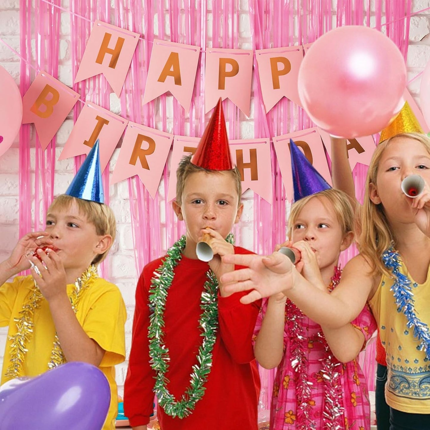 10 Pack Party Backdrop Decorations Pink Tinsel Curtain Party Backdrop Foil Fringe Birthday Decorations Photo Booth Streamer Backdrop Pink Theme Bachelorette Graduation Party Decorations