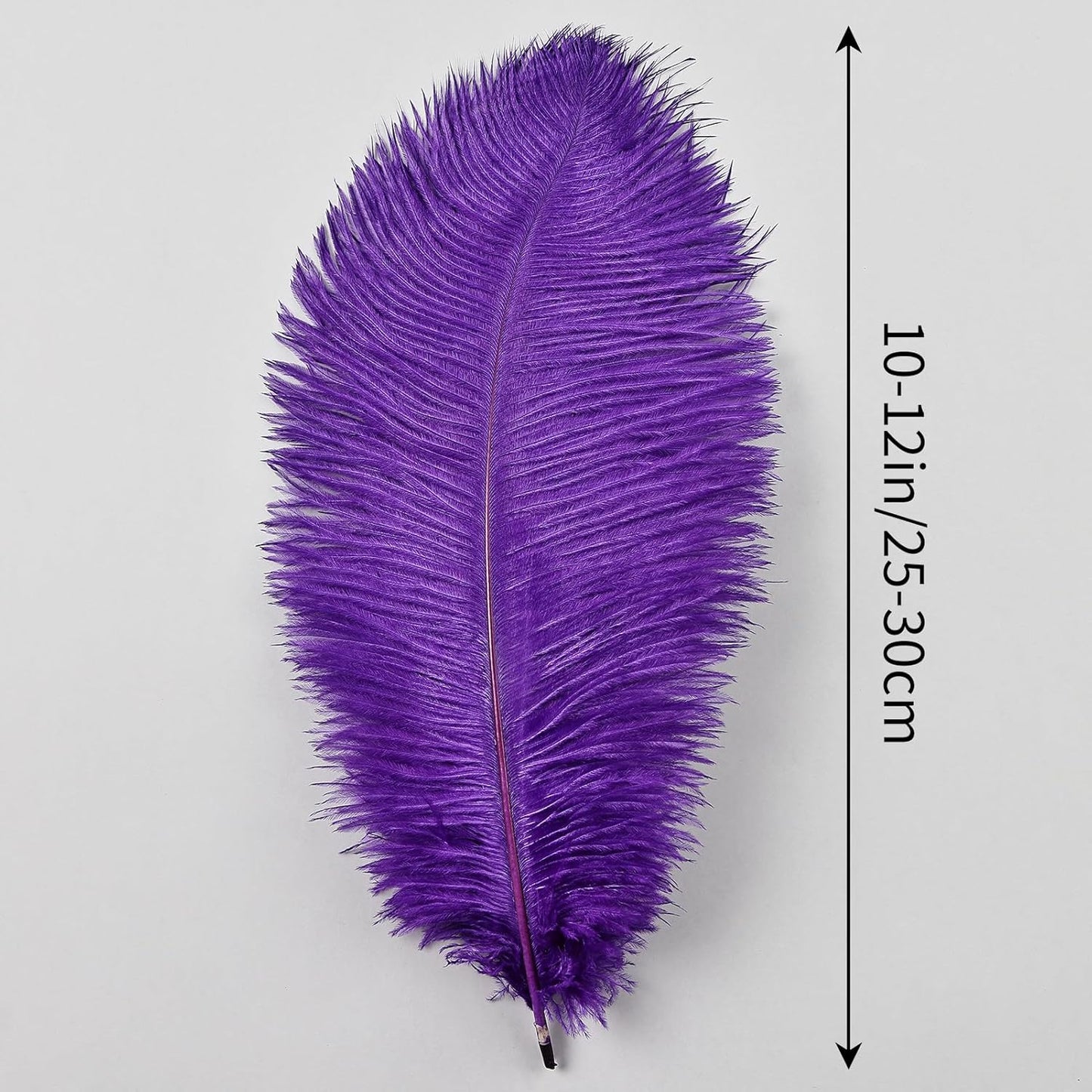 THARAHT 24pcs Purple Ostrich Feathers Natural Bulk 10-12Inch 25cm-30cm for Wedding Party Centerpieces Easter Gatsby and Home Decorate Ostrich Feather