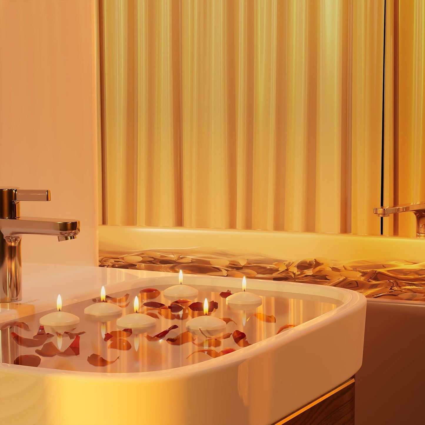 Aignis 12pcs Floating Discs Wax Candles, Burning Time 4+ Hours, 2 Inch Unscented Dripless, White Set for Wedding/Birthday/Celebration/Party/Holiday/Home Décor