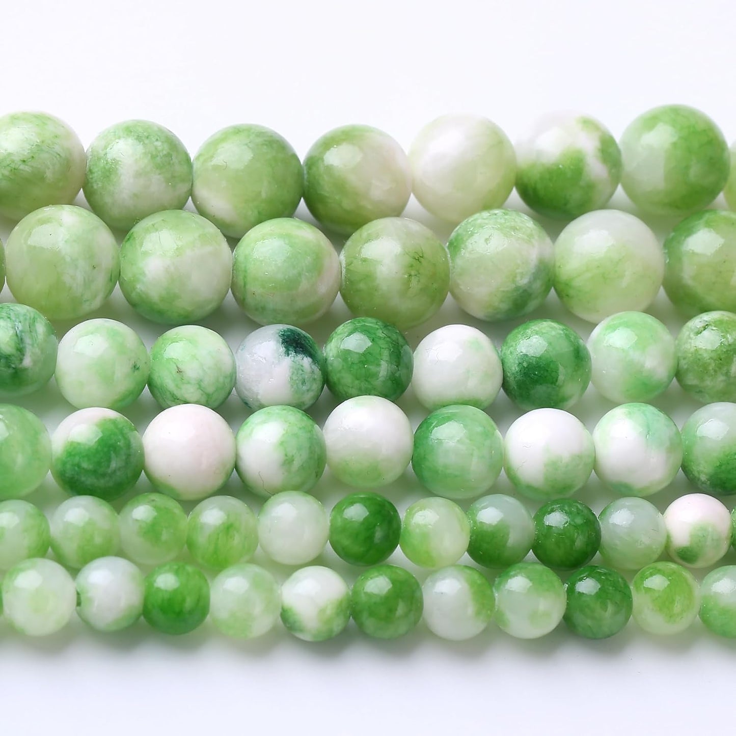 Green Persian Jade Stone Beads Gemstone Round Crystal Energy Jade Beads Stone Beads for Jewelry Making DIY Bracelet Necklace Jewelry Making 1 Strand 15.5inch 35PCS 10MM