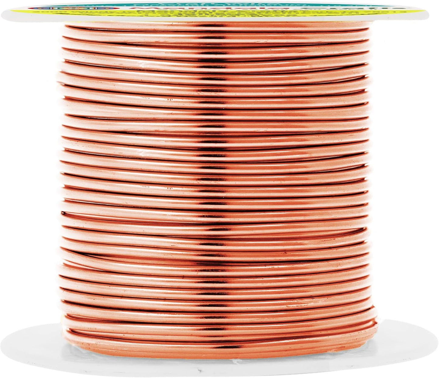 Mandala Crafts 14 Gauge Anodized Aluminum Craft Wire for Jewelry Making - 60 FT Colored Flexible Copper Tone Wire - Bendable for Bonsai Armature Crafting Sculpting