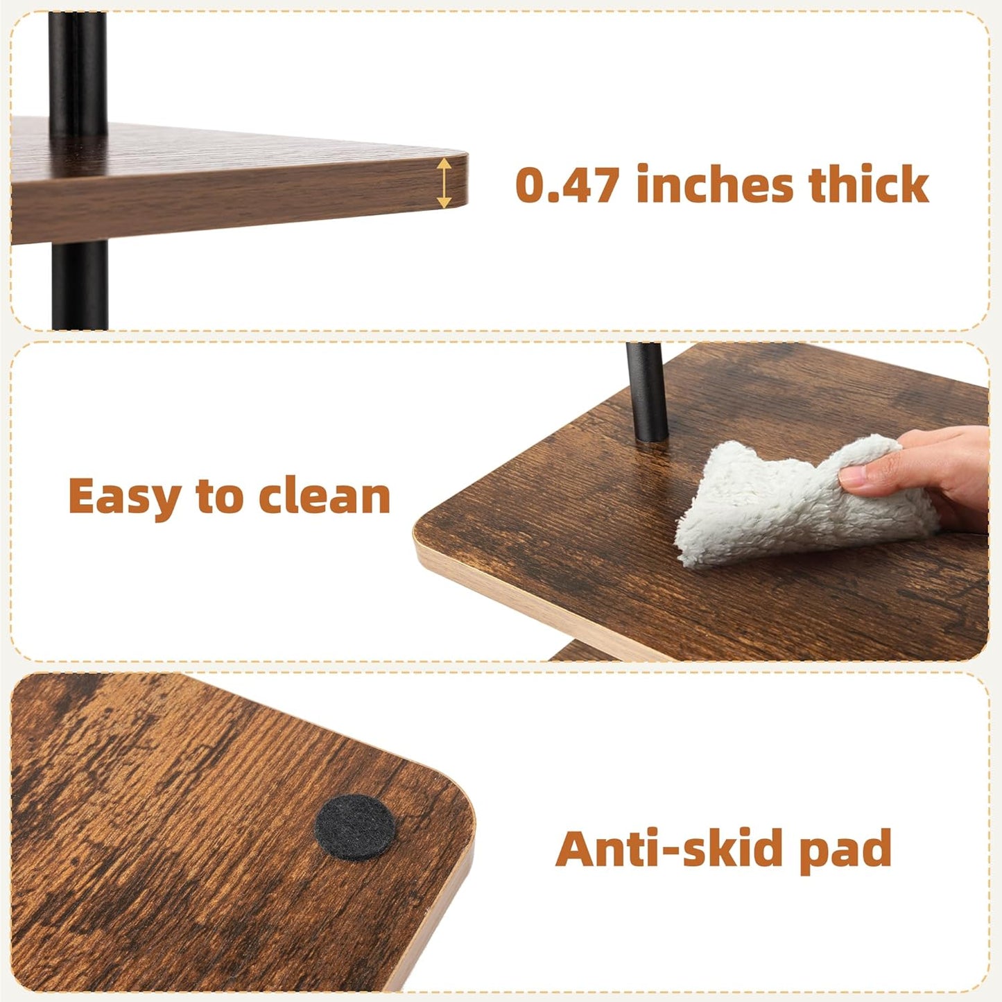 Wooden Cupcake Stand, 3 Tier Large Cupcake Tower Stand 50 Cupcakes, Dessert Tiered Tray Stand for Party, Wedding, Birthday, Halloween, Farmhouse Decor