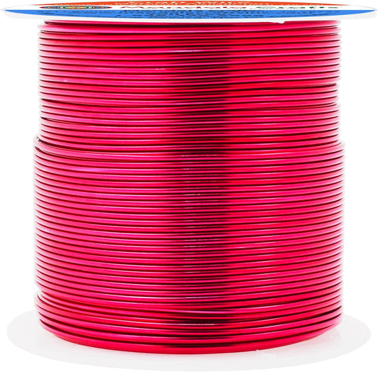 Mandala Crafts 20 Gauge Anodized Aluminum Craft Wire for Jewelry Making - 100 FT Colored Flexible Raspberry Wire - Bendable for Bonsai Armature Crafting Sculpting
