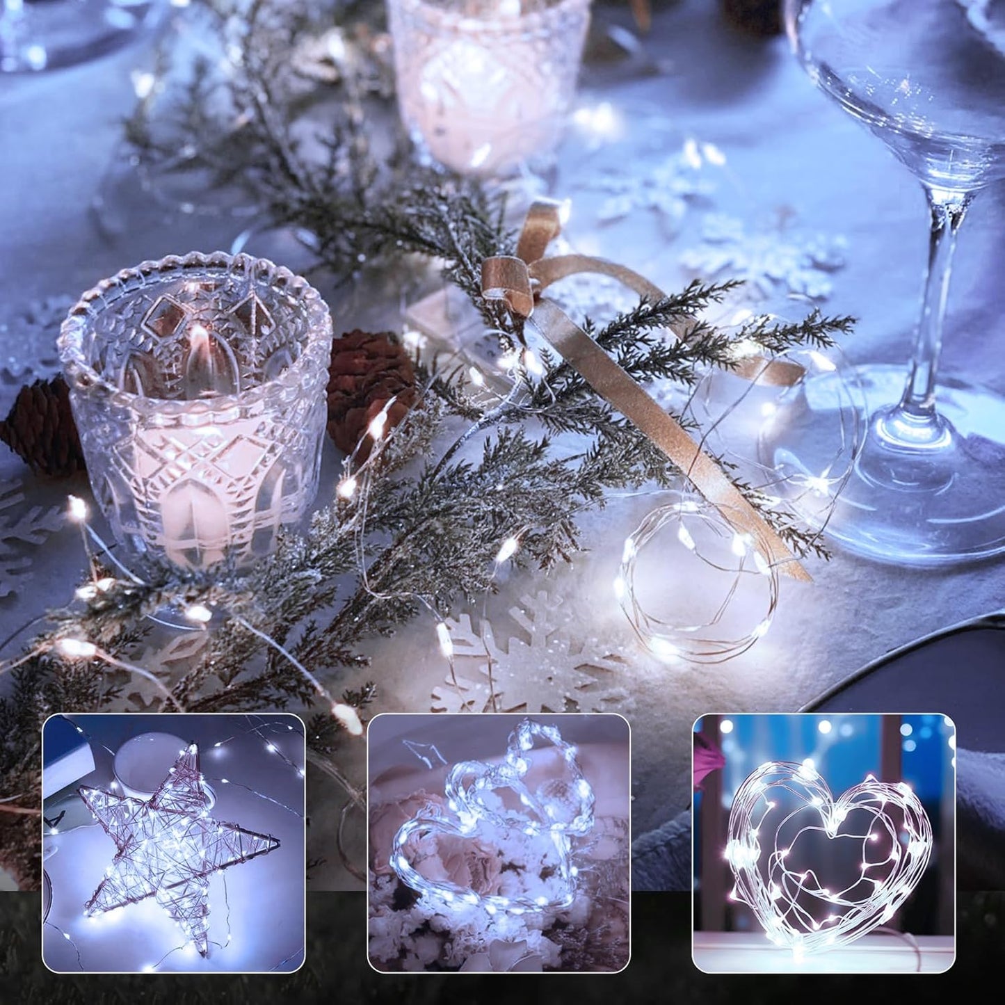 btfarm 10 Pack Fairy Lights Battery Operated with Timer, 10FT 30LED Twinkle Lights Waterproof, Copper Wire Christmas String Lights Battery Powered for Indoor Outdoor Wedding Party Holiday Decorations